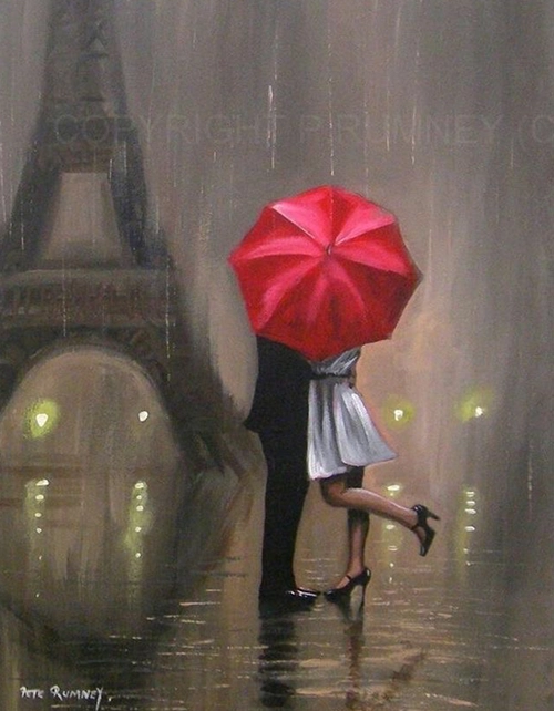 Élményfestés, Csók párizsban