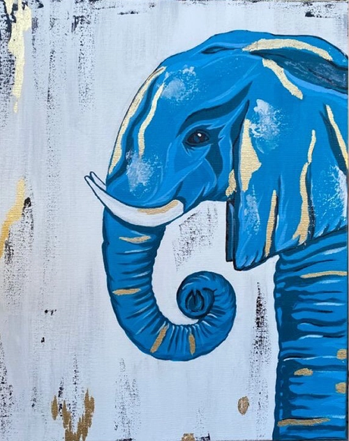 Élményfestés, Kék elefánt